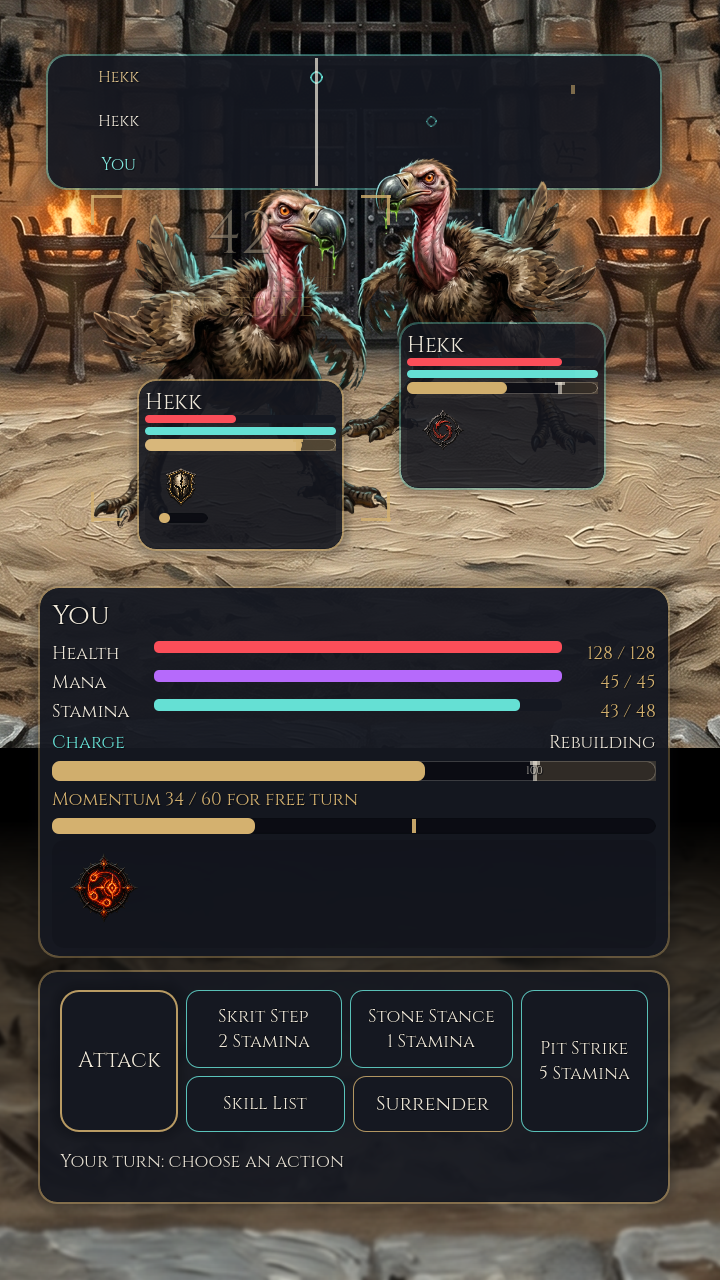 Combat command screenshot